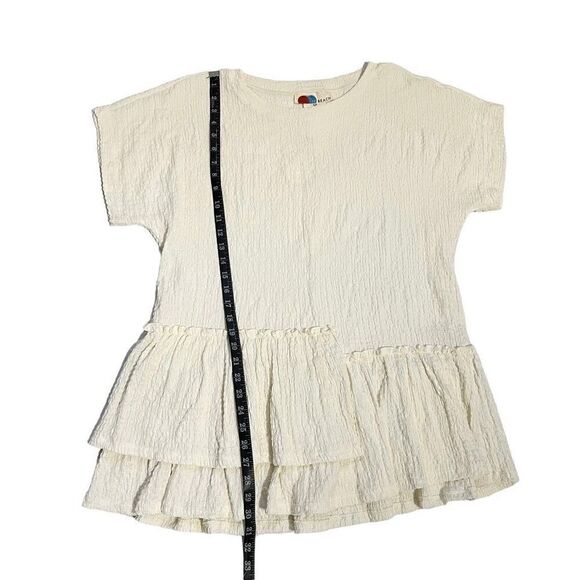 FREE PEOPLE Small New w Tags !! White Marni Tiered Tunic or, mini dress or Cover - Picture 6 of 12
